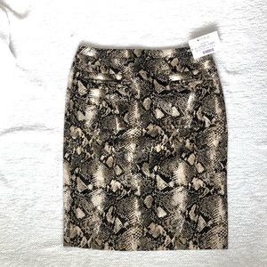 INC Snake Print Pencil Skirt